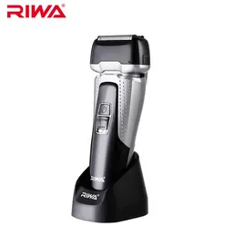 RIWA RA-5501男性のための充電式洗える電動シェーバーのための3ビットの急速往復翼剃毛かみそり1.5h速い料金