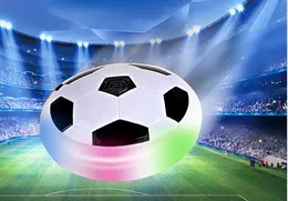 LED flytande fotbollsskiva Gliding Ball Lights Up Air Colorful Outdoor Hover Air Suspended Football Soccer Black White med Retail1634259