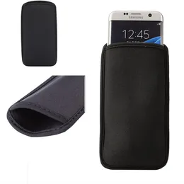 Luxury Universal Black Phone Case Vattentät Pocket Multi Funktion Plånbokslock för iPhone Samsung