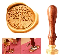 Clear stamps Vintage Tree Of Life Custom Picture Wedding Invitation Wax Seal Sealing Stamp Handle Set
