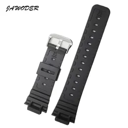 Jawoder pulseira de relógio de borracha de silicone preto 26mm pulseira para DW-5600E DW-5700 G-5600 G-5700 GM-5610 esportes relógio straps274f