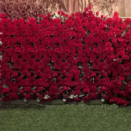 Fondali fotografici per matrimoni a muro con rose rosse stampate digitali Fiori da giardino Festa di compleanno per ragazze Sfondo per cabine fotografiche Sfondo per prato verde