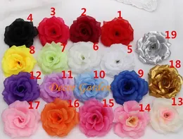 200PCS 8CM 17Colors Silk Rose Artificial Flower Heads High Quality Diy Flower For Wedding Wall Arch Bouquet Decoration Flowers Housewear