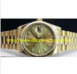 store361 nuovo arrivato 36mm Mens 18kt Gold President Champagne Index 118238