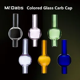 Colorido Universal Bubber Ball Ball Glass Carb Cap acessórios para fumantes para a maioria dos bangers de quartzo de tigela plana colorida para tubos de água no Sr. Dabs