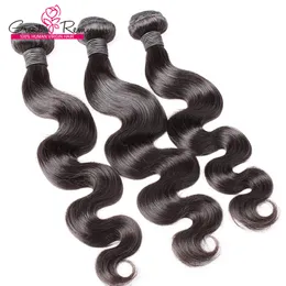 3pcs/lot 8-34 Inch Human Hair Weave Dyeable Natural Color Wavy Indian Hair Body Wave Hair Weaves Greatremy HairExtensions