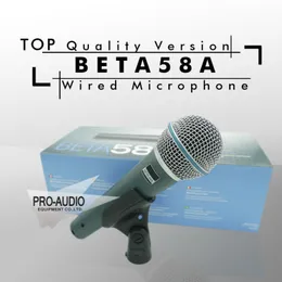 Gratis frakt! Toppkvalitetsversion Beta58a Vocal Karaoke Handhållen Dynamisk Wired Microphone Beta58 Microfone Mike Beta 58 En MIC