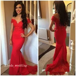 Sexy Newest Style Long Mermaid Prom Dress Cheap Off Shoulder Backless Formal Evening Party Gown Custom Made Plus Size