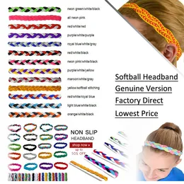 No Slip Grip /Non-Slip Sports / Athletic Nylon Triple Braided Sports Headband Braided Headband - NEW NON SLIP Sports Hair Bands