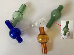 Universal Colored glass bubble carb cap round ball with OD 19 mm dome for XL thick Quartz thermal banger Nails glass water pipes