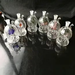 Multi-florala ribbade slangar, glasvattenrör rökrör percolator glas bongs oljebrännare vattenrör oljeriggar rökning med dropper