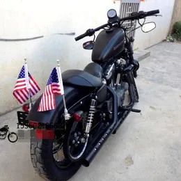 Custom Motorcycle Rear Side Mount Flag Pole with USA Flag For Harley231E