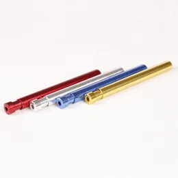 Color metal aluminum alloy spring cigarette holder small pipe length 82MM foreign trade PIPE 7002