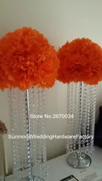 Pilares decorativos de cristal para eventos de casamento de 50 cm de altura para mesa de casamento