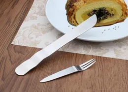 410 Stainless Steel three-tined special Dessert cake cookies Knife and fork Western food for children or adult Wholesale tableware custom