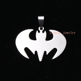 free shipping Lot 5pcs in bulk wholesale Stainless steel batman Pendant Charms Silver Good Polished no chain for men jewelry