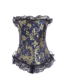 X Sexy Lingerie Jacquard Lace up Back Waist Trainer Corset Top Underwear Fat Burner And Weight Loss Plus Size Corpete Corselet