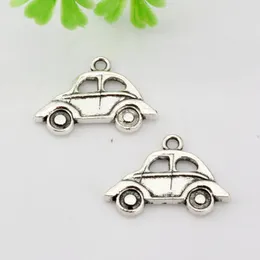 Heta! 300 st Antik Silver Zink Alloy Ensidig bil Charm Pendants 21.5x15mm DIY Smycken A-018