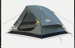 Hewolf防水ダブルレイヤー2 3人屋外キャンプテントハイキングビーチテント観光寝室トラベル2017 China China Barraca Tenda