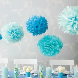 Wholesale-5PCS 4 (10CM) Hot Sale Tissue Paper Pom Poms Wedding Party Decoration Paper Flower For Wedding Car Decoration /Garden Supplies