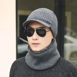 2017 outdoor cold hat warm windproof ski hat plus velvet thickened collar cap cap cap male winter knitted wool hat