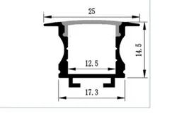 40 pièces/lot 80 pouces/6.6ft, 2 m chaque boîtier de lumière de barre led, profil alu Led avec bon dissipateur thermique, canal Led pour boîtier de bande PCB 12mm