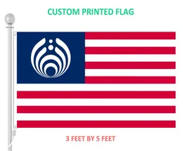 Bassnektar Mix US Flaga Stripe 3ft przez 5 stóp 100D flagi poliestrowe i banery