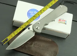 무료 배송 8 "새로운 Chris Reeve CNC D2 블레이드 Sebenza 25 스타일 전체 TC4 티타늄 핸들 접이식 나이프 DF16