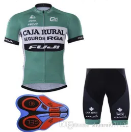 CAJA RURAL Completo da gara e tuta con bretelle Ropa Ciclismo Traspirante Abbigliamento da bici Quick-Dry Sportwear da bicicletta Ropa Ciclismo GEL Pad
