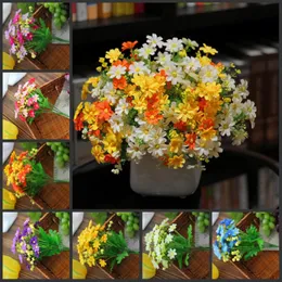 Hoppa lanju simulering blommor falska plast dekorativa blommabuketter av simulering Daisy silke blommor blomma blomman