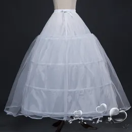 Ball Gown 4 Hoops White Underskirt Bridal Petticoat with Lace Edge Wedding Crinoline Q06