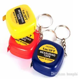 Free Shipping DHL New Mini 1M Tape Measures Small Steel Ruler Portable Pulling Rulers With Key Chain Gauging Tools