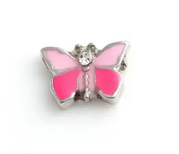 20PCS/lot Enamel Butterfly Floating Locket Charms Fit For DIY Alloy Magnetic Living Locket Pendant Fashion Jewelrys