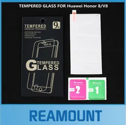 200pcs Premium 0.26mm 9H Tempered Glass Film Explosion Proof Screen Protector for Huawei Honor 8 for Huawei Honor V8 Film