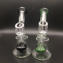 3 colors Glass Bongs Oil Rigs With Free 4mm Thick Quartz Banger Nail 6 inch Female 14mm Beaker Bong Dab Rigs Water Pipes