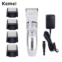 110V-220V Include Battery Titanium Blade Kemei-6688 Professional Hair Trimmer Electric Hair Clipper Cutting Machine Shearer