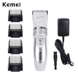 110V-220VバッテリーチタンブレードKEMEI-6688プロフェッショナルヘアトリマー電気ヘアクリッパー切断機磨き