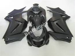 Injektionsform Gratis Anpassa Fairing Kit för Kawasaki Ninja 250R 2008-2014 Matt Black Fairings EX250 08 09 10 11-14 AB11