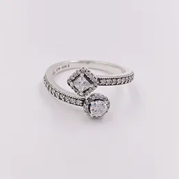 خلاصة الأناقة CLEAL CZ Band Rings أصيلة 925 Sterling Silver Ringsfits المجوهرات على الطراز الأوروبي Andy Jewel 191031CZ