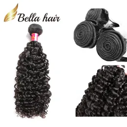 11A Quality Virgin Hair Curly Bundles Weave Unprocessed 100% Human Hair Extensions Wave Cut From Young Donor Natural Black