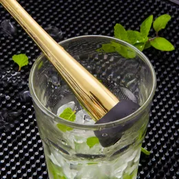 Stainless steel cocktails caipirinha pestles golden mojito ice hammer fruit muddlers crushed sticks