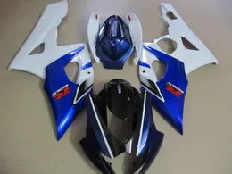 Ny varm insprutning MOLD FAIRING KIT FÖR SUZUKI GSXR 1000 2005 2006 Blue White Fairings GSXR1000 K5 05 06 UT06