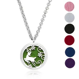 Aromatherapy Essential Oil Diffuser Necklace Jewelry -30mm Hypoallergenic 316L Surgical Grade Stainless Steel(Send Chain and 6 Felt Pad) Y7