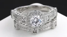 Luxury Dubbelskikt D / VS Diamond Ring 14K Guld Män och Kvinnor Ring