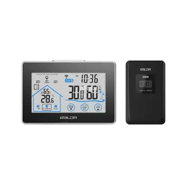 Freeshipping Termômetro Digital Higrômetro Sem Fio Estação Meteorológica Relógio de Alerta de Umidade de Temperatura Display LCD