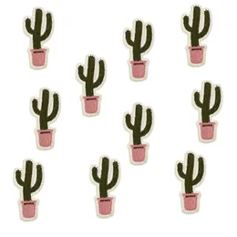 10 st Cactus patchar märken för kläderjärn Broderad Patch Applique Iron Sy på fläckar Sy Tillbehör för DIY kläder