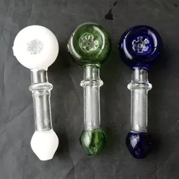 Snöflinga bitar av rörglas Bongs Tillbehör, Glas Rökpipor Färgrik Mini Multi-Colors Handrör Bästa Skedglasrör