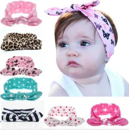 Boże Narodzenie Czeski Bawełna Dziewczyna Baby Bow Pałąk Wave Point Turban Twist Head Wrap Twisted Knot Miękkie Pasmo Włosów Opaski Bandanas 50 sztuk FD6521