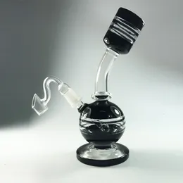 Benzersiz Siyah Küre Cam Bong ile Kase Recycler Bong Percolato 2017 Yeni Varış Sigara Fıskiye Dab Petrol Rig Gerçek Görüntü Su Borusu