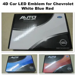 4D CAR LED Emblem 170x55 مم شعار LED LED أبيض الأزرق الرموز الخلفية الأحمر الشارات 233H